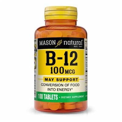 Mason Natural B-12 100mcg 100s