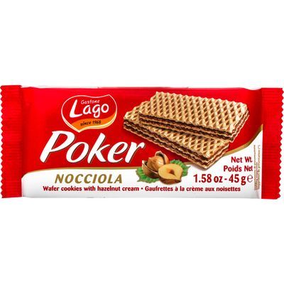 Lago Poker Hazelnut Wafer 45g