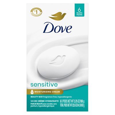 Dove Bar Sensitive Skin Unscented 6pk