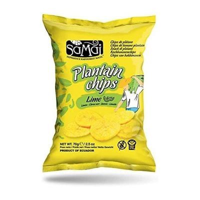 Samai Plantain Chips Lime 70g