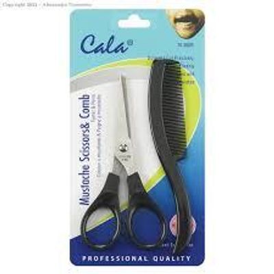 Cala Mustache Scissors & Comb