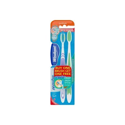Wisdom Toothbrush Reg Medium Twin Pk