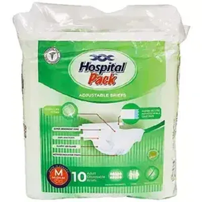 Hospital Pack Adjustable Briefs Medium