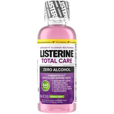 Listerine Total Care Zero Alcohol-Free Mouthwash, Fresh Mint, 3.2 fl. oz
