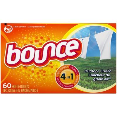 Bounce Fabric Softener Dryer Sheets Outdoor Fresh 60CT Fabric Enhancers