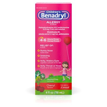 Benadryl Children Allergy Cherry