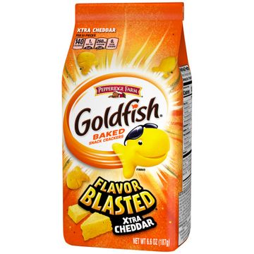 Pepperidge Farm Goldfish Flavour Blasted Xplosive Pizza Crackers - Baked Snack With Real Cheese