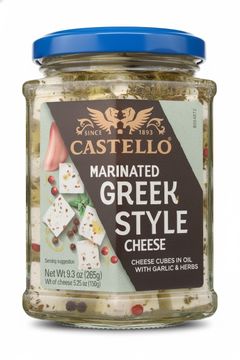 Castello Marinated Greek Style Cheese Cube In Oil With Garlic and Herbs