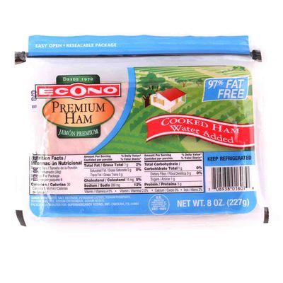 Econo Cooked Ham 8 Oz