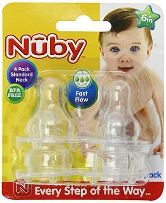 Nuby Silicone Nipple Formula Clear 4pk