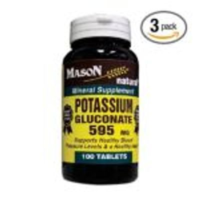 Mason Natural Potassium Gluconate 595mg