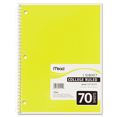 Mead Subject 1 Notebook 70shts
